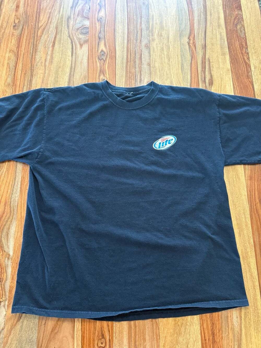 Vintage 2008 Miller Lite x Harley-Davidson Graphic T-Shirt in black